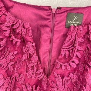 Adrianna Papell Pink Lace Dress Size 8Womens Fit Flare Lined